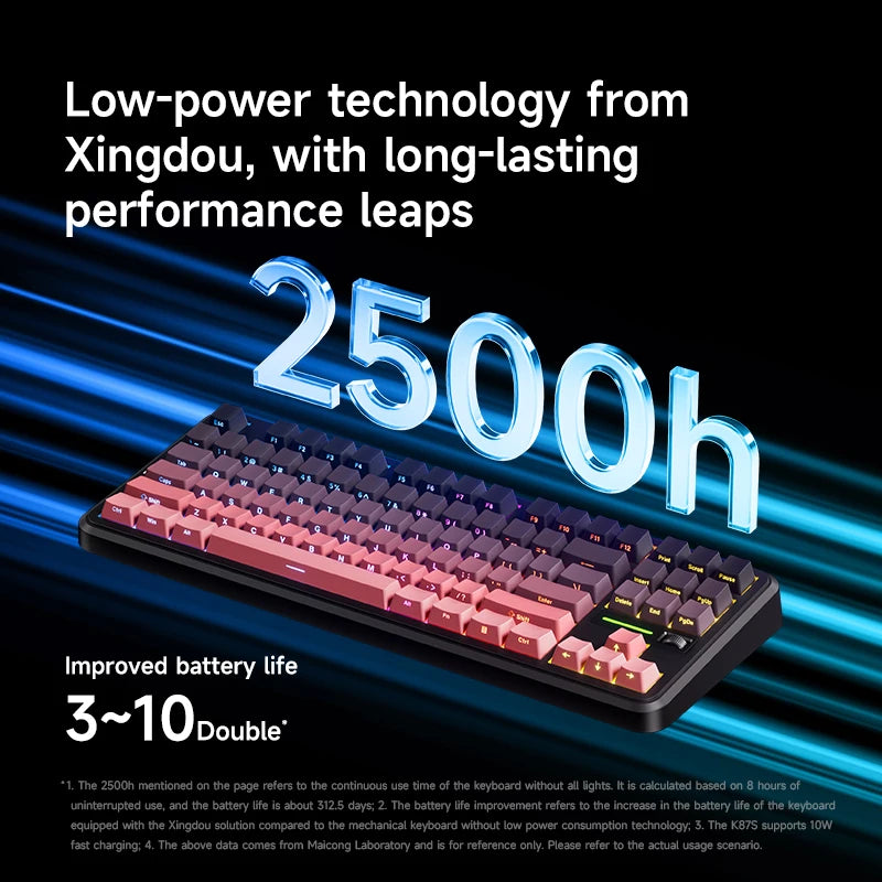 MCHOSE K87S Keyboard Three Model Mechanical Magnetic Knob Control Gaming  Hot Swappable Custom Keyboard For Laptop PC
