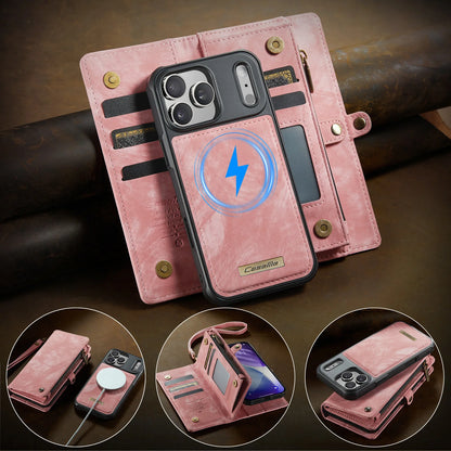 Business Zipper Multi Cards Solt Wallet Leather Case For iPhone 18 Pro Max 17 16 Plus 15 Plus 14 13 12 Full Protection Cover