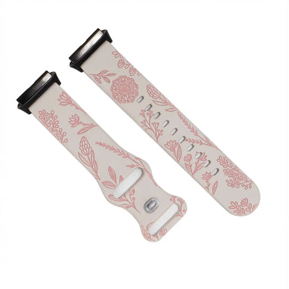 Flower Design Engraved Silicone Strap For Redmi Watch 3 /3 Lite /3 Active Two-tone Silicone Sport Strap For Redmi Watch3