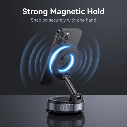 Vacuum Suction MagSafe Magnetic Phone Holder, 360° Rotatable Foldable Car Mount for Dashboard Glass Desk Multi-scene Use