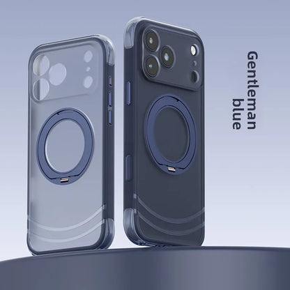 Luxury 360 Rotating Magnetic Kickstand Skin Feel Shockproof Case for iPhone 18 Pro Max 17 Pro for Magsafe Slim Fit AI key‌ Cover