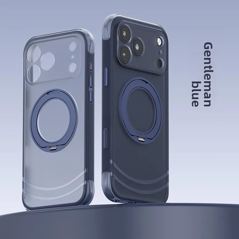 Luxury 360 Rotating Magnetic Kickstand Skin Feel Shockproof Case for iPhone 18 Pro Max 17 Pro for Magsafe Slim Fit AI key‌ Cover