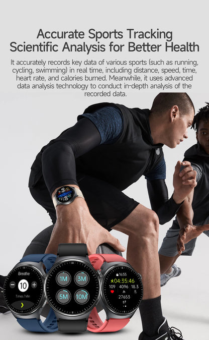 2026 New Accurate Diagnosis ECG Smart Watch Body Fat Blood oxygen BP Health Sport HD AMOLED Screen call Smart watch Men Women