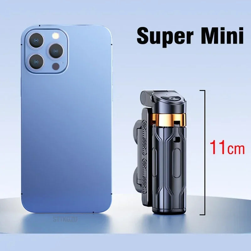 Super Mini Selfie Stick Portable Phone Holder Shooting Aid Versatile Integrated Design Bluetooth Remote For Live Broadcas
