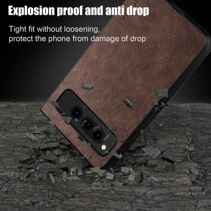 PU Leather Case for Google Pixel Fold 5G Simply Business Style Hard PC with PU 2in1 Material