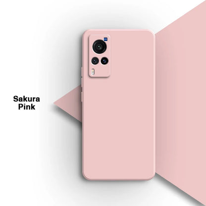Simple Original Case Back Cover for VIVO X60 X60T Pro X60Pro Plus Pro+ X60S 5G Lens Protection Soft Square Liquid Silicone Shell