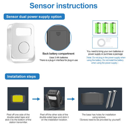 Intelligent Welcome Doorbell Infrared Sensor Welcome Device with Recording Function Smart Home Door Alarm For Store Office Hotel