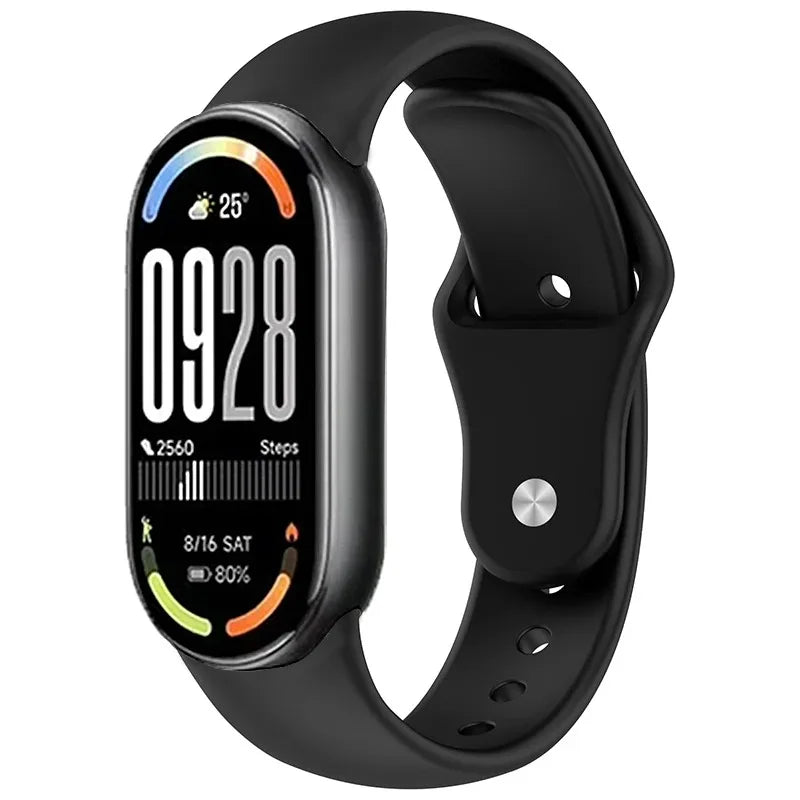 Soft Silicone Strap for Xiaomi Mi Band 10 9 8 NFC Smart Watch Sport Replaceable Bracelet Correa for Mi Band 11 Breathable Strap