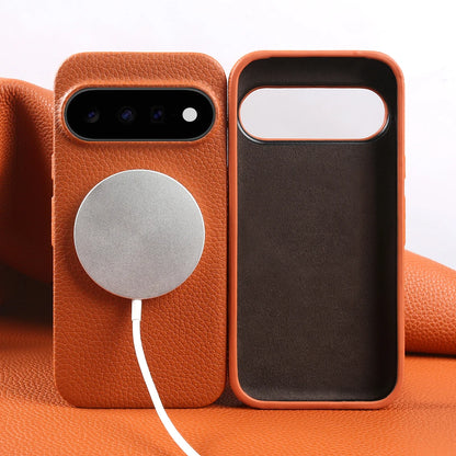 Genuine Leather Magnetic Case for Google Pixel 11 Pro Pixel 10 9 7 8 6 Full Protection Magnet for Magsafe Cases Shockproof Cover
