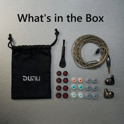 DUNU Titan X Earphones Dual Magnetic Dynamic Driver Metal Alloy Housing 3.5mm/TypeC Mic Earbuds For HiFi Earphone Audiophile