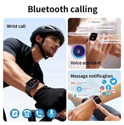 New1400mAh Large Battery Smart Watch 5ATM Waterproof LED Flashlight 100+ Sports Modes Heart Rate Fitness Tracker Men Smart Watch