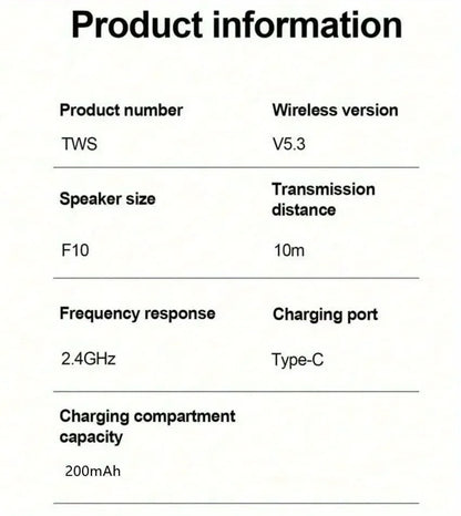 TWS Fone Bluetooth Earbuds Wireless Headphones Smart Bluetooth Headsets Integrate Voice Assistants for Hands-free Daily Tasks