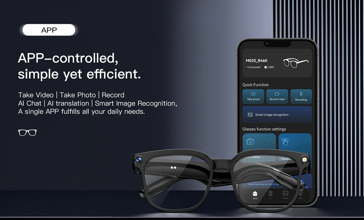 2026 New Smart AI Glasses 8MP Pixel 4k HD Camera Anti-shake Video Record ChatGP WIFI Translation Call Waterproof Sunglasses Men