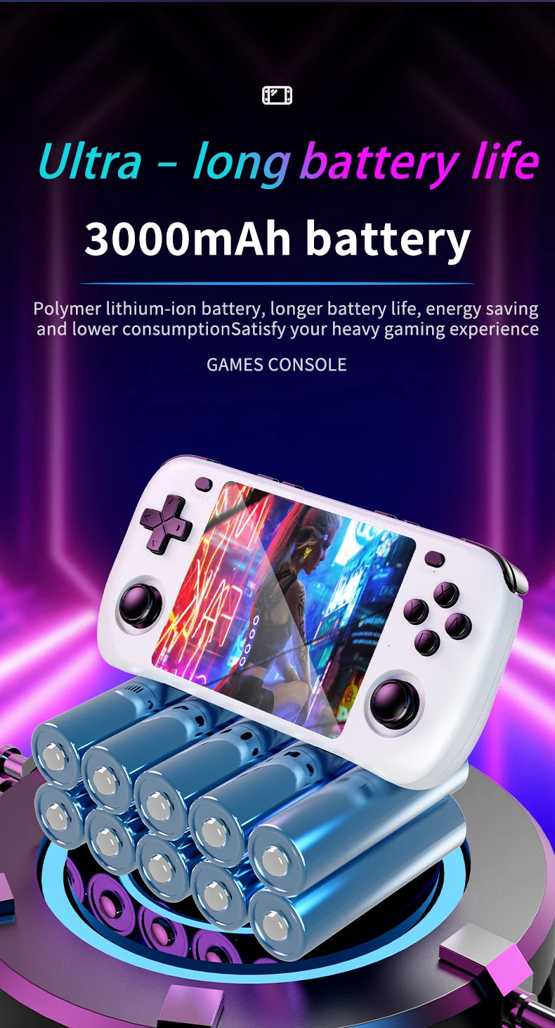 SMARTDUDE H36S Retro Handheld Game Console with 3.5-inch IPS Screen Batocera System 64GB/128GB Portable Gaming Device