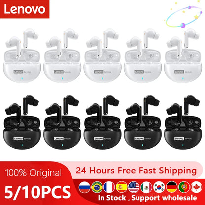 5/10PCS Lenovo LE253 Earphones TWS Wireless Bluetooth 6.0 Headphones ANC Noise Reduction HiFi Sound Gaming Sports Headset New