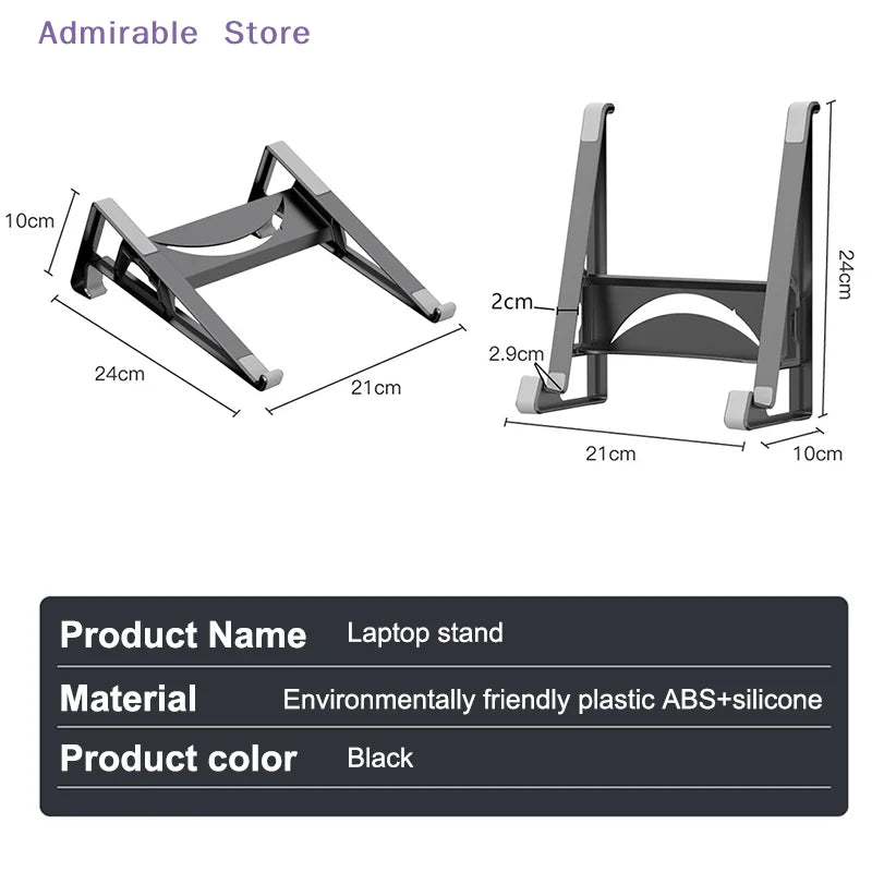[W]2in1 Laptop Vertical Holder Tablet Notebook Computer Heightening Stand Bracket For  For  Pro For Office Studio
