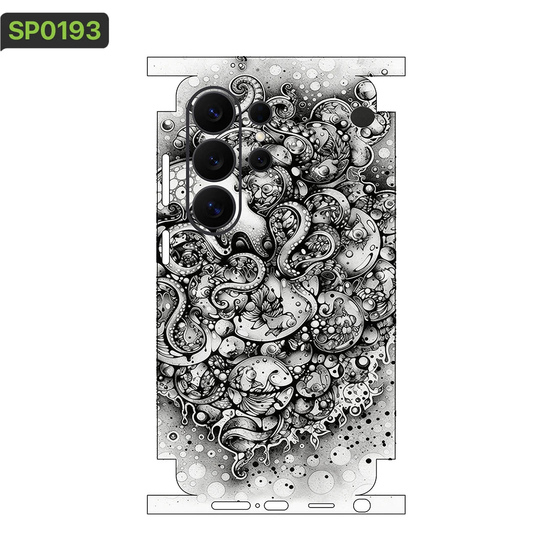 MIX011 Skins Grain Film Wrap Phone Back Sticker For SAMSUNG Galaxy S25 S26 Ultra S24 Plus S22 Ultra S22 S21 FE Film