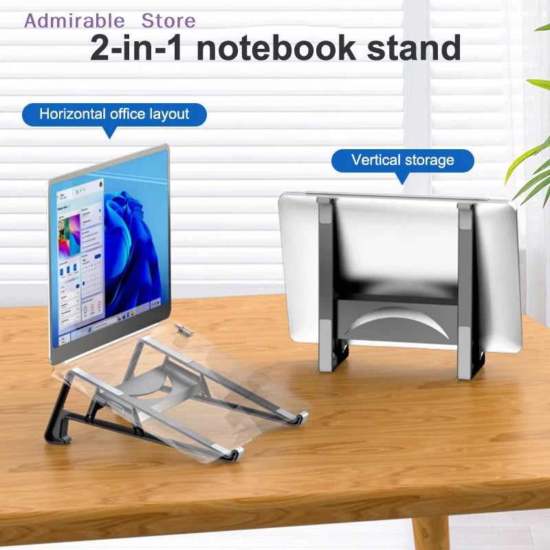[W]2in1 Laptop Vertical Holder Tablet Notebook Computer Heightening Stand Bracket For  For  Pro For Office Studio