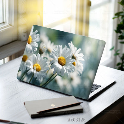 Pink Flower Laptop Stickers Self Adhesive Waterproof Anti Scratch Notebook Cover for Device Notebook MacBook Protective Skins