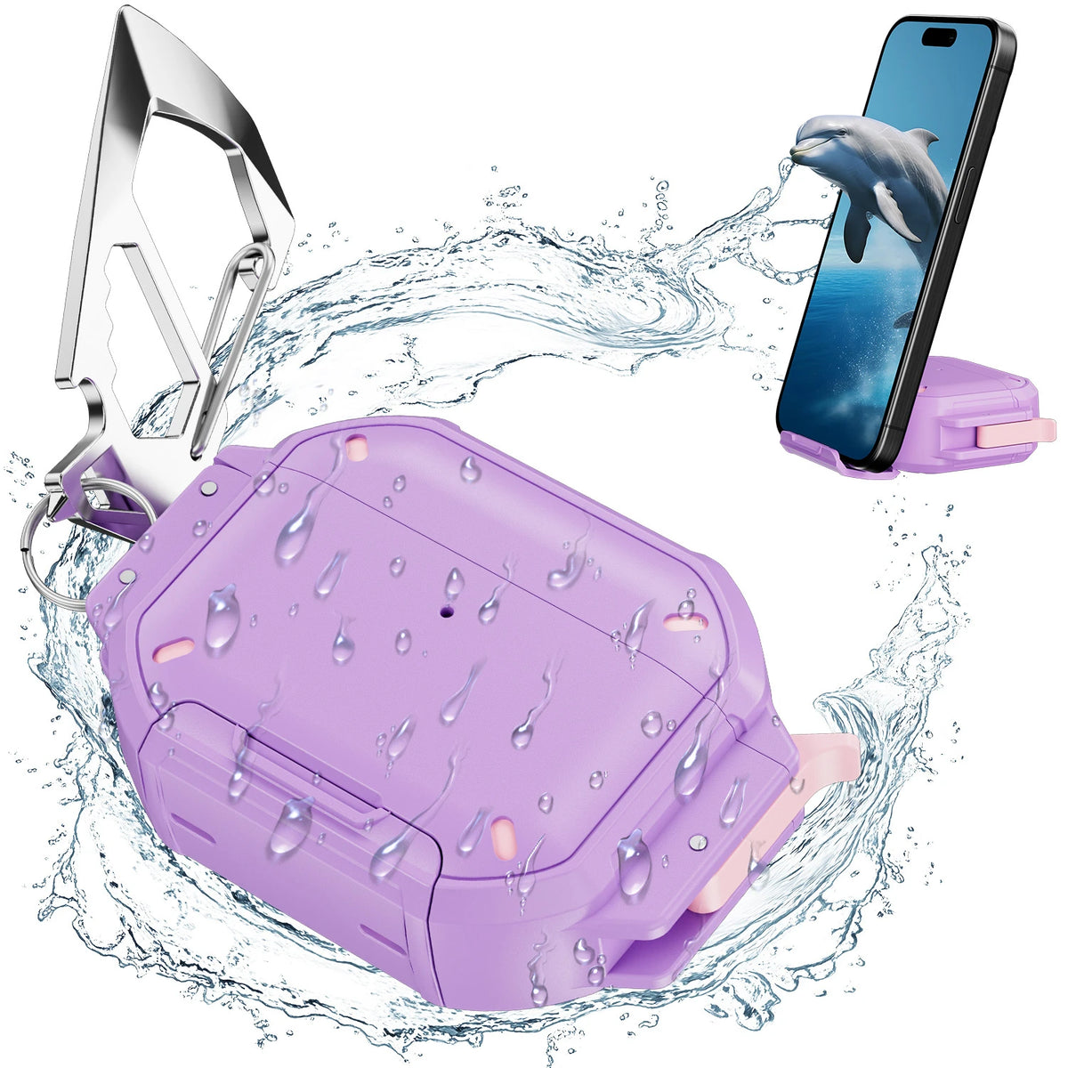 2026 for AirPod 5  Waterproof Case with Lock Sturdy Rugged Case Shockproof Headphone Case for AirPods Pro 3/4/5 Earbuds Cases