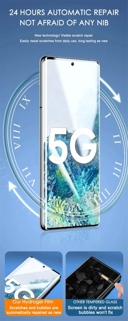 5 Pcs Full Cover Hydrogel Film For Samsung S26 S25 S24 S23 Ultra Plus S24 FE Galaxy A56 A55 A36 A35 A16 A15 Screen Protector