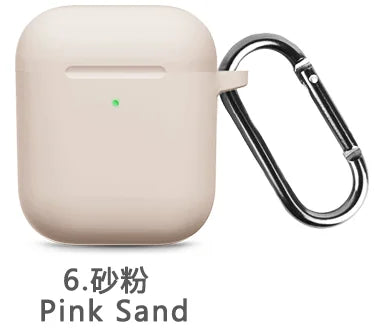 Silicone Cases With Hook Cover For Apple Airpods 1/2 Protective Shockproof Wireless Earphone Cover For Airpods 2 1 Case Box Bags