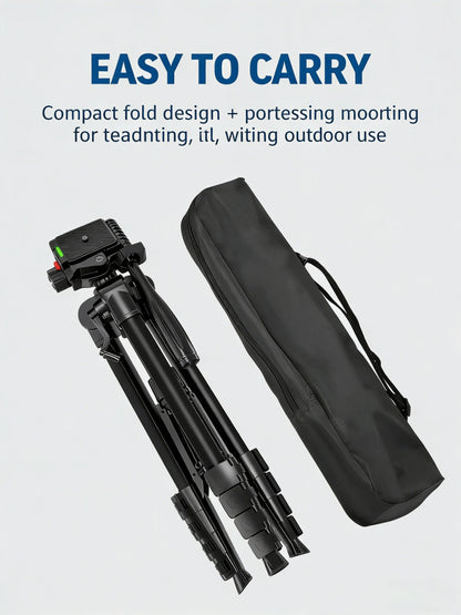 Professional 73 Inch Camera Tripod Heavy Duty Stand with Phone Holder Travel Bag for DSLR SLR DV Projector Photography