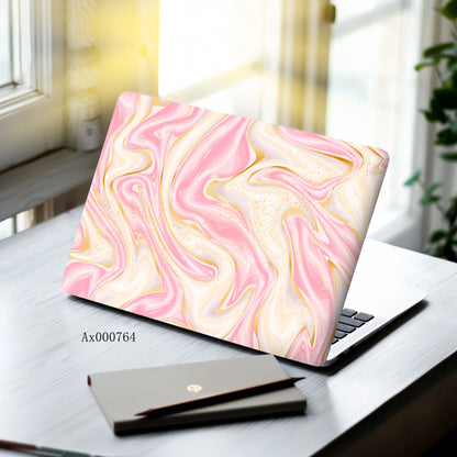 2pcs Luxury Rose Gold Marble Laptop Sticker Self-Adhesive Anti-Scratch Skin MacBook Notebook PC Keyboard Waterproof Skin Decor