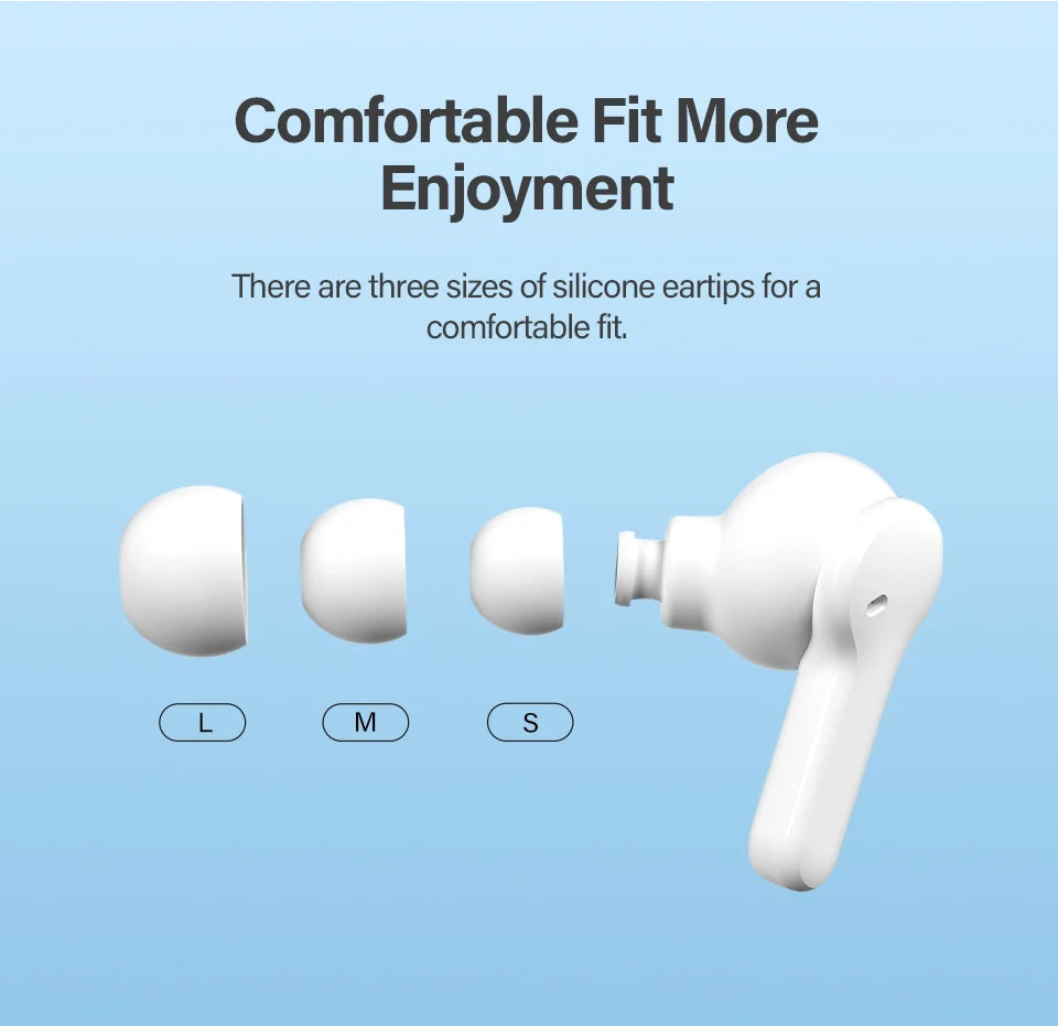 QCY T13 Wireless Smart Headphone BT5.1 TWS Earphone 4 Mic ENC HD Call Headset Touch Control Earbuds Long Standby 40H