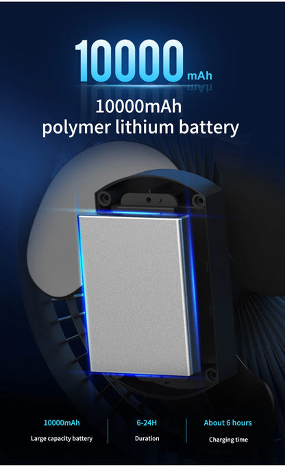 OPOLAR Rechargeable 8inch Clip Fan Strong Silent Wind Mini USB Fan Sturdy Clamp for Baby Stroller Camping Home Outdoor 10,000mAh