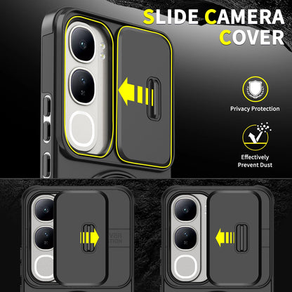 For Vivo V40 SE 80W Case Vivo V40 lite 4G 5G IDN Cover Y200 Magnetic Ring Armor Camera Lens Case Magsafe Wireless Charge Cover