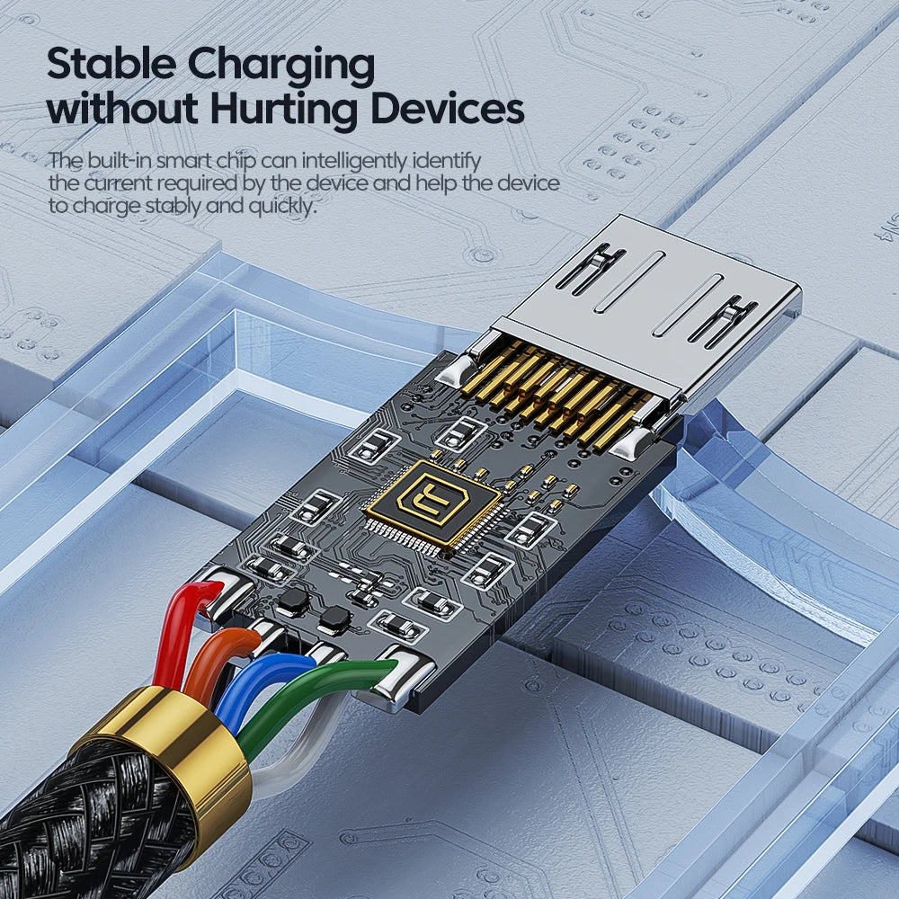 Toocki Micro USB Cable 2.4A Fast Charging Micro Data Cord For Samsung S6 S7 Redmi Note 4 For Headhpone Earphone iPad Micro USB