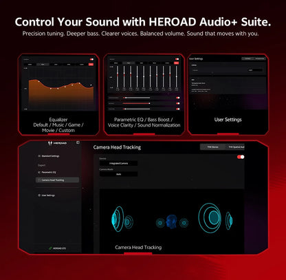 QCY Gaming Headset Heroad GT2 THX Spatial Audio+ 7.1.4 Tri-mode RGB 3-Mic ENC Over Ear Headphone for PC/PS4/PS5 Headset Gamer