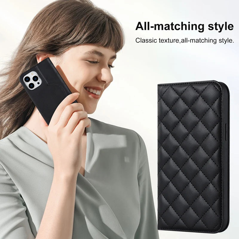 For Magsafe Wallet Leather Flip Case For iPhone 12 13 14 15 16 Pro Max mini Magnetic Wireless Charging Book Folio Cover