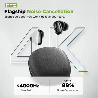 AI Translate Earbuds HTC NE75 Noise Reduction In Ear Wireless Earphone Bluetooth Compatible With Phone Laptop Computer Headphone