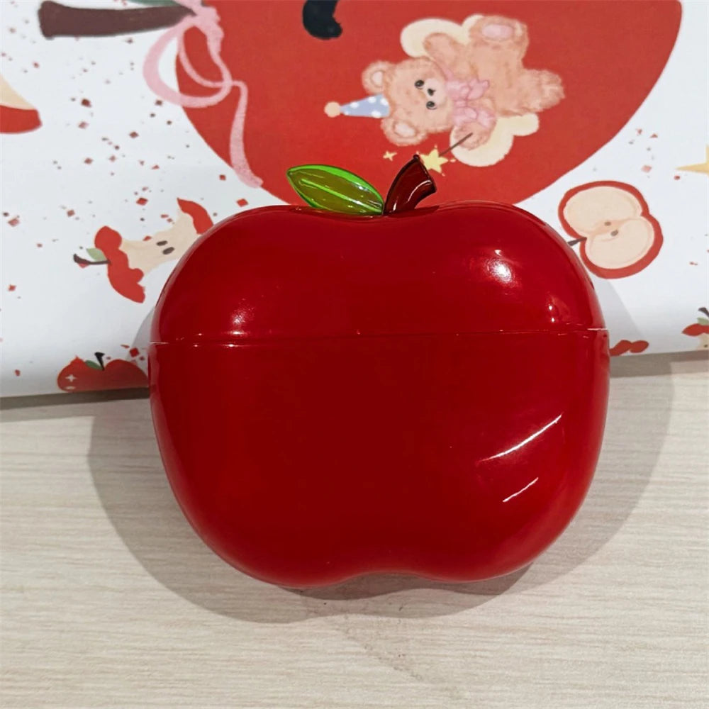 New Translucent Apple Shape Headphone Case TPU Gold Silver Red Green for Airpods Pro 1/2/3 4