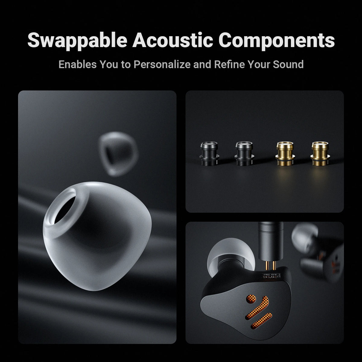 Fosi Audio IM4 Hifi Wired Earphones Open-Back Dynamic Drivers IEM Headphones For Music Monitoring Gaming Earbuds