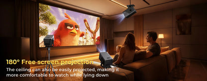 8K Decoding X7 AI Smart Projector with Android 14, UHD 1080P 1000 ANSI Built-in Apps, Auto Focus&Keystone, Home Outdoor Beamer