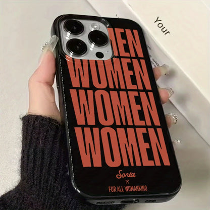 Fashion Simple Letter Women Phone Case For iPhone 16 Plus 15 14 13 12 11 Pro Max 16E XR X XS Max 7 8 Plus Shockproof Soft Cover