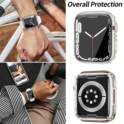 Screen Protector for Apple Watch 41mm 44mm 40mm 45mm 46mm 42mm TPU Full Cover bumper Case iWatch Series 12 11 10 9 8 7 SE 6 5