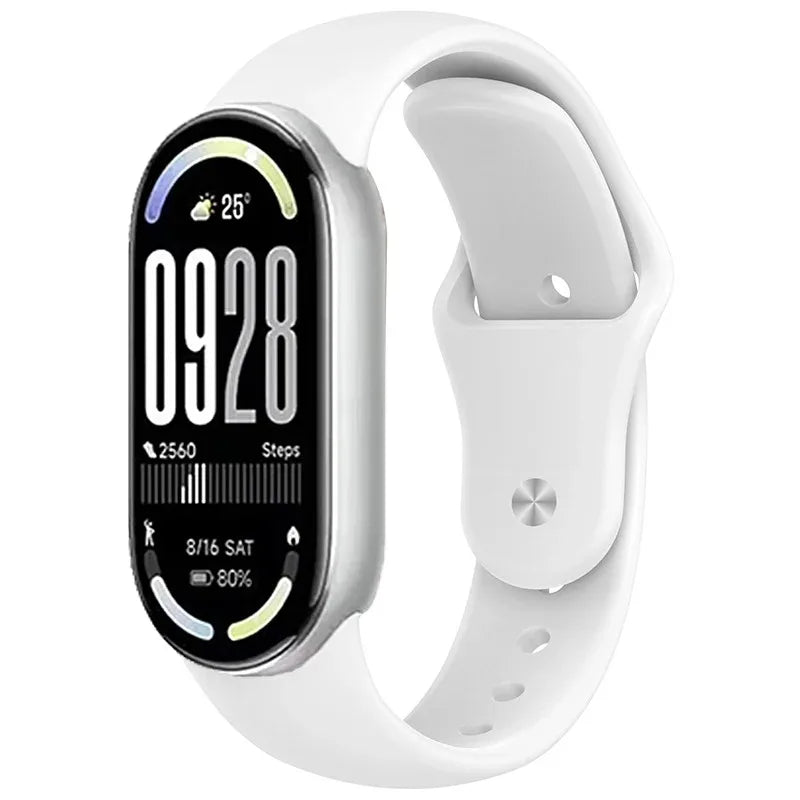 Soft Silicone Strap for Xiaomi Mi Band 10 9 8 NFC Smart Watch Sport Replaceable Bracelet Correa for Mi Band 11 Breathable Strap