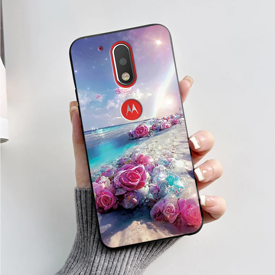 Case for Motorola Moto G4 / Moto G4 Plus / Moto G4 Play Back Cover Fashion Marble Silicone Soft TPU Protective Phone Cases Coque