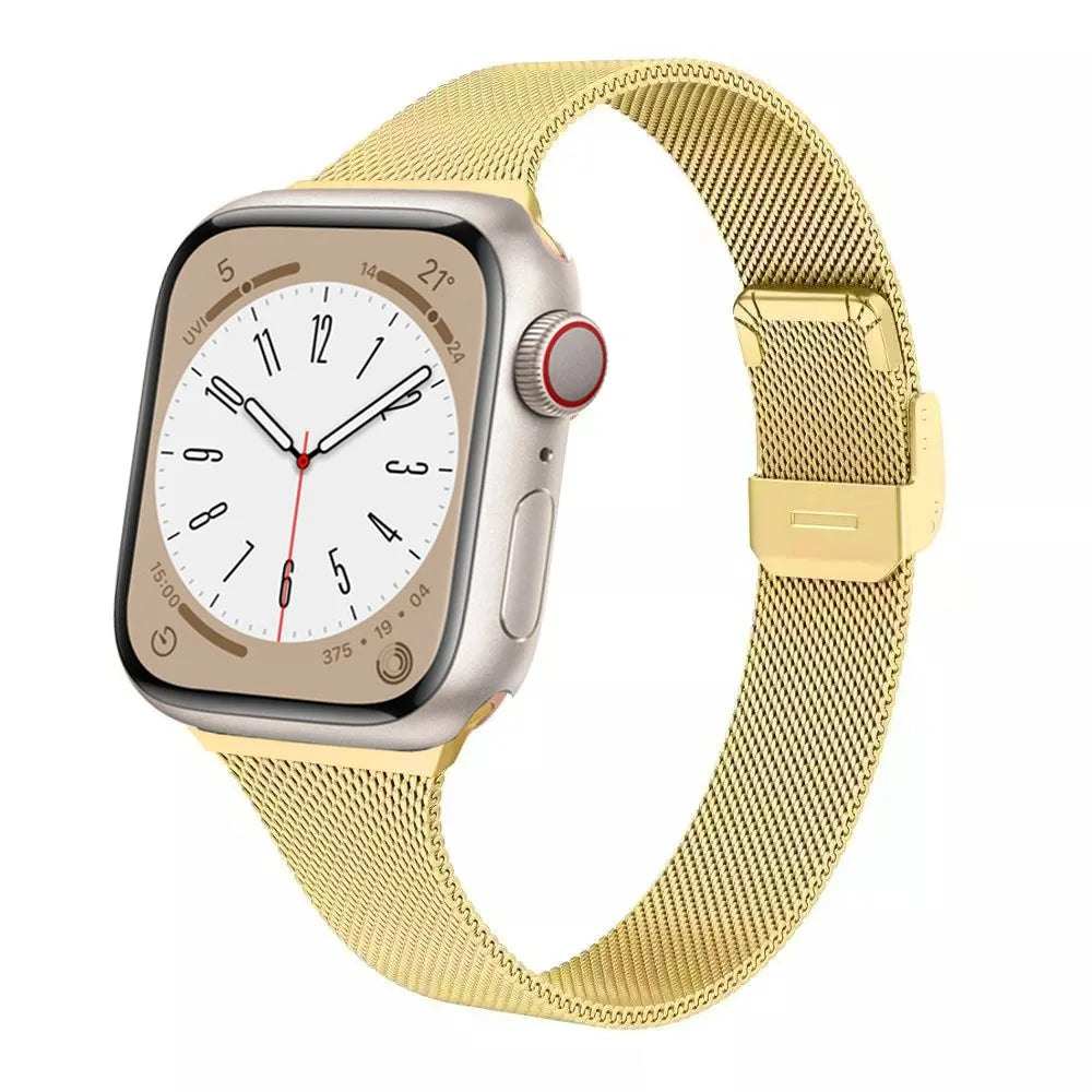 Milanese Strap for Apple Watch 44mm 40mm 45mm 41mm 46mm 42mm 49mm Metal Bracelet iWatch Series 12 11 10 Ultra 9 8 7 6 5 SE3 band
