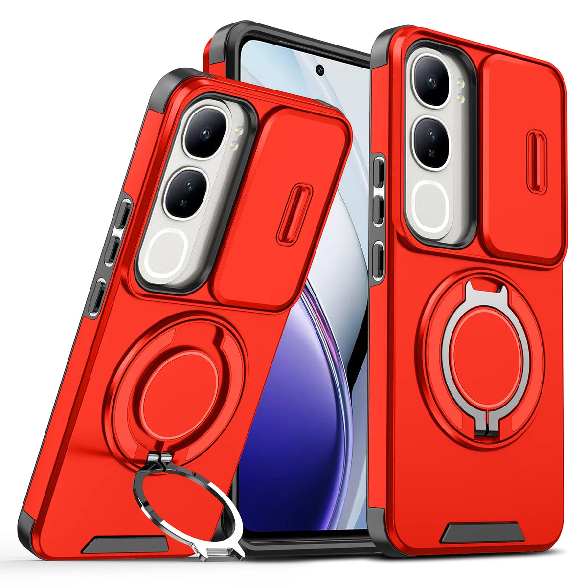 For Vivo V40 SE 80W Case Vivo V40 lite 4G 5G IDN Cover Y200 Magnetic Ring Armor Camera Lens Case Magsafe Wireless Charge Cover