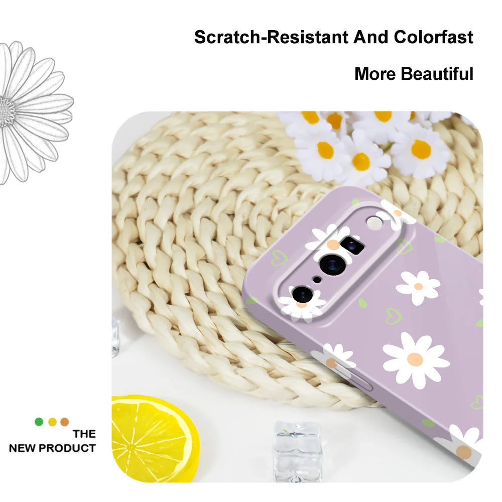 Tender Daisy Phone Case For Google Pixel 10 9 9A 8 8A 7 7A Pro XL 5G Film Hard Cover