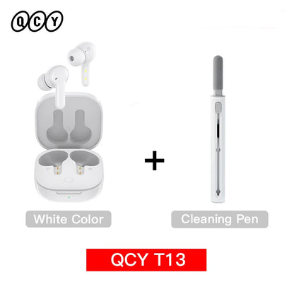 QCY T13 Wireless Bluetooth Earphone with 4 Mics ENC HD Call Headset V5.1 TWS Earphone Touch Control Earbuds Long Standby 40H