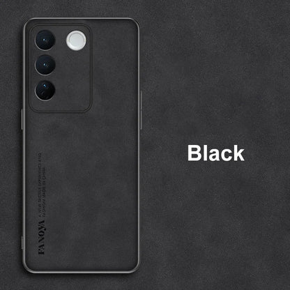 For Vivo V27E V27 E Case Luxury PU Leather Phone Case For Vivo V27 S16 Pro 5G S16E Back Cover Matte Silicone Full Protection