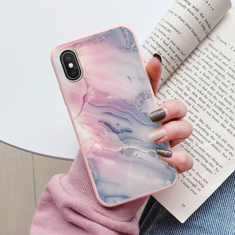 Fashion Marble Cover For iphone X XS MAX Soft Protective Cases Silicone Coque Bumper Fundas For iphone X XSMA iphoneX Shell Bags