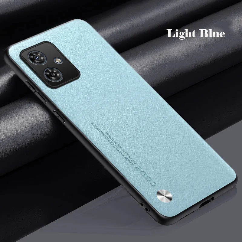 PU Leather Phone Case For Motorola G56 G86 G05 G54 G34 G24 G14 G15 G35 G45 G55 G77 Plain Skin Back Cover For Moto G54 G84 G85