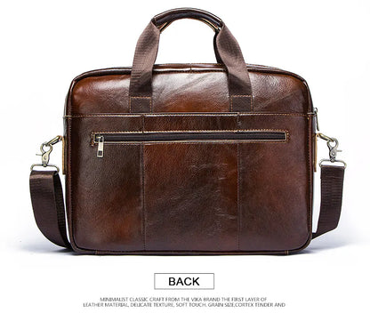 Genuine Leahther Men Briefcase Portable Office Handbag for Laptop Bag High Quality Business Messenger Shoulder Bags Travelling